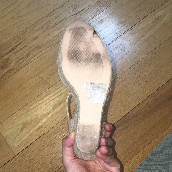 Zara wedge leather cream sandals - Picture 4 of 5